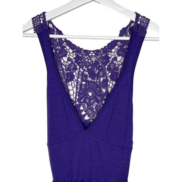 Urban Outfitters LUX Purple Fit & Flare Lace Back Mini Dress Size XS - Picture 3 of 12